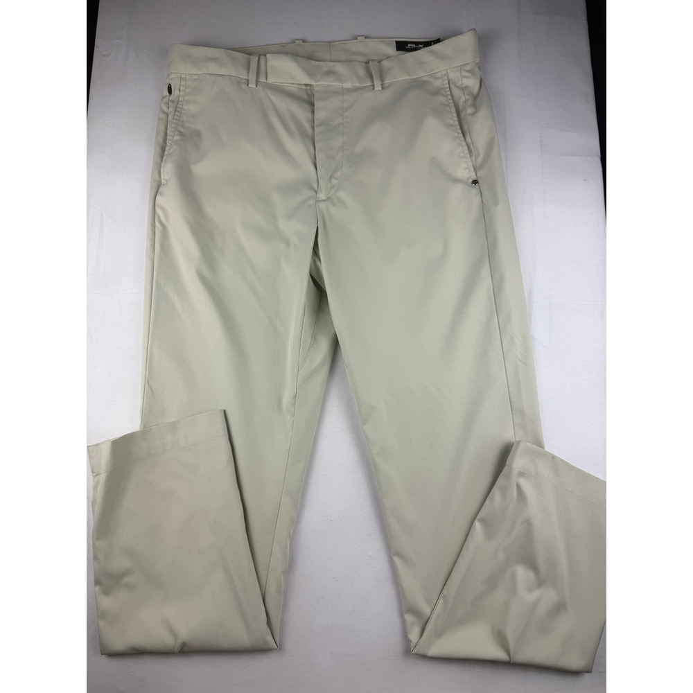 RLX Ralph Lauren Golf Pants 33x32 Tan Tailored Fit Performance Trousers